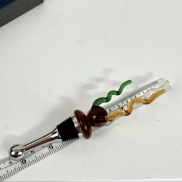 Exquisite Glass Multicolored Art Decor Wine Bottle Stopper - Picture 3 of 5